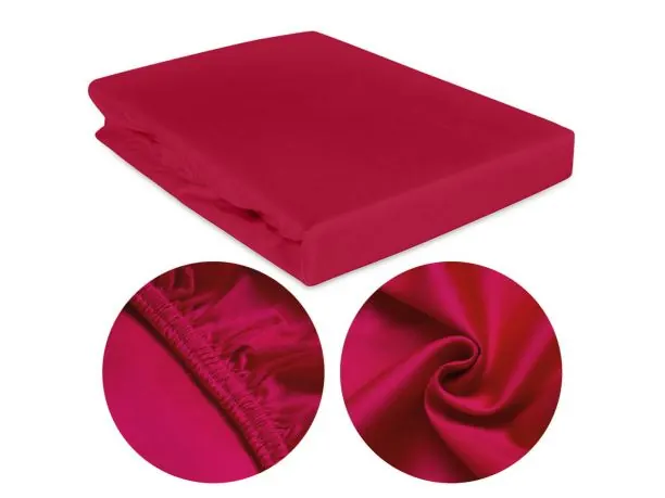 Prześcieradło satynowe z gumką 220x200 cm koral 039