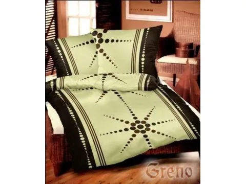 Komplet pościeli satynowej bawełnianej Greno Gold line Światowa Brąz 180x200