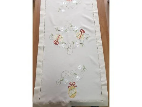Bieżnik świąteczny - Pisanki - 60x120 cm - Wielkanoc - INT 0319