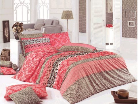 Pościel z bawełny  160x200 Hera Red R51412/1 Darymex