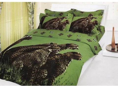 Komplet pościeli satynowej 160x200 Rosso 3D - Gepard - 210