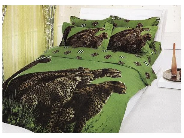 Komplet pościeli satynowej 160x200 Rosso 3D - Gepard - 210