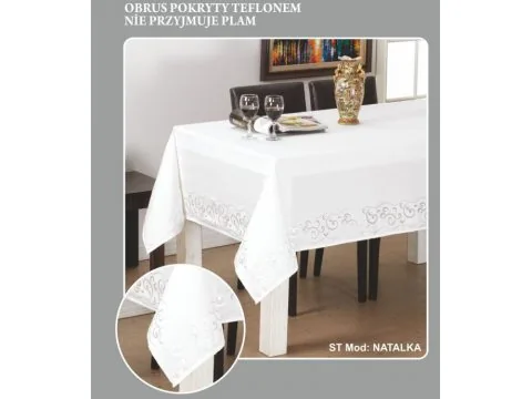 Obrus Dekoracyjny Natalka 110x160 Biały Lux 245