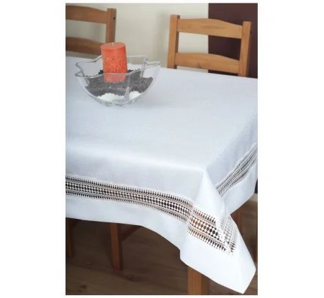 Obrus z gipiurą 140x240 ecri gip 283 kośc słoniowa