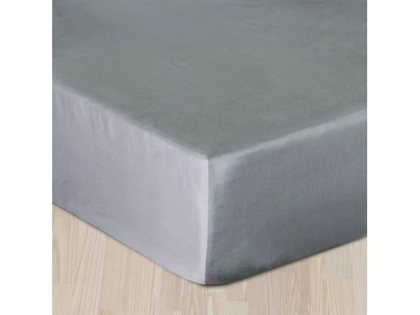 Prześcieradło satynowe z gumką 90x200 szary 037