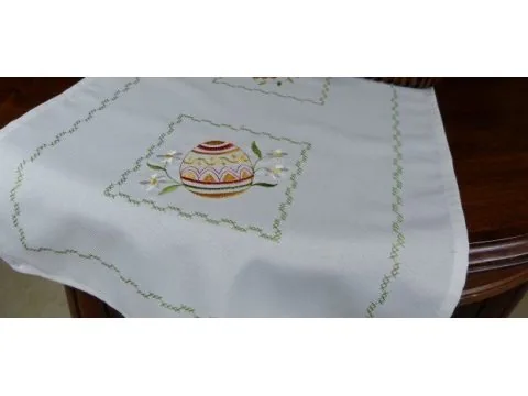 Bieżnik Wielkanocny w Pomarańczowe Jajka 60x120 cm – Świąteczny