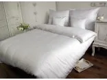 Jednobarwna pościel satynowa Carmen 140x200 Biała 603