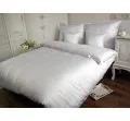 Jednobarwna pościel z bawełny satynowej Carmen 160x200 Biała 603