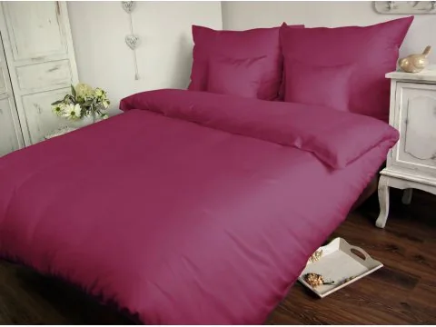 Komplet pościeli satynowej jednobarwnej Carmen 200x220 Jasny Fiolet 040