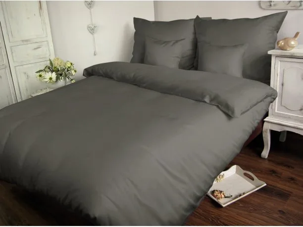 Jednobarwna pościel satynowa Carmen 160x200 Szary 037