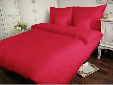 Komplet pościeli satynowej jednobarwnej Carmen 200x220 Koral 039