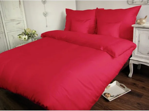 Komplet pościeli satynowej jednobarwnej Carmen 200x220 Koral 039