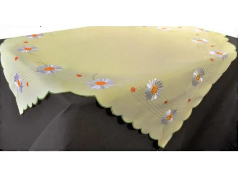 Bieżnik Haftowany Margetka Żółta 50x100 cm – Dekoracja Stołu
