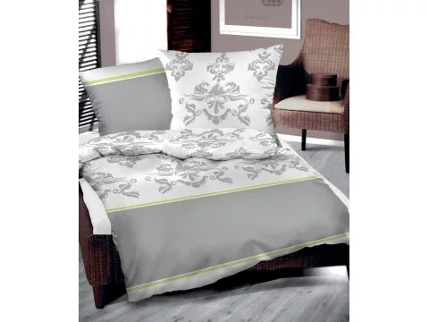 Pościel z satyny bawełnianej 180x200 Wersal Limonka Gold Line Greno