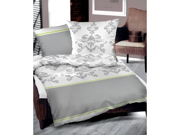 Pościel z satyny bawełnianej 180x200 Wersal Limonka Gold Line Greno