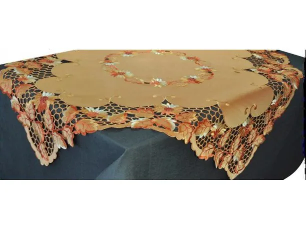 Bieżnik haftowany - owalny pomarańczowy - 50x100 cm - wz. 962