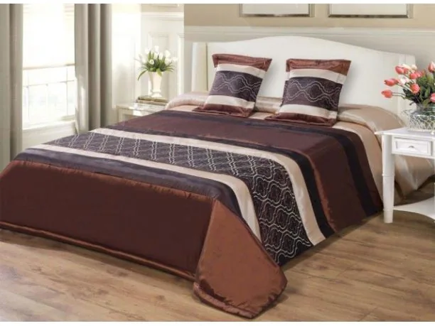 Narzuta satynowa 220x240 + 2 x poszewki 40x40 wz. 57890