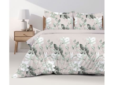 Pościel bawełniana Bielbaw 140x200 Zoi – botaniczne motywy, naturalna harmonia