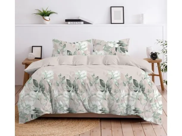 Pościel bawełniana Bielbaw 220x200 Zoi – delikatne białe kwiaty