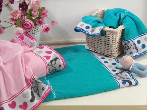Ręcznik  dla dzieci Sharp Pei  70x125  Różowy  Greno Ręcznik  dla dzieci Sharp Pei  70x125  Różowy  Greno
