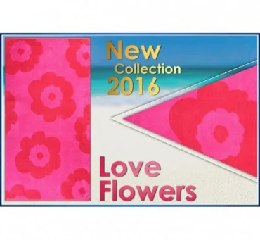Ręcznik Plażowy kapielowy Love Flowers 100x180 Greno