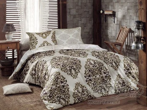 Pościel z bawełny 160x200 Papirus Brown Premium