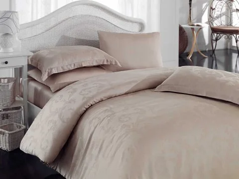 Komplet pościeli bambusowej Chichek Beige 160x200