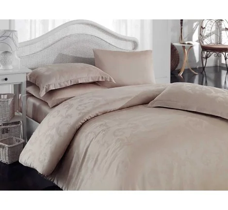 Komplet pościeli bambusowej Chichek Beige 160x200