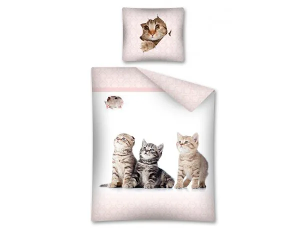 Komplet pościeli dziecięcej 160X200 The Cat 2278 A / Kot Sweet Animals