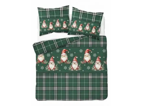 Pościel flanelowa 220x200 – świąteczne skrzaty