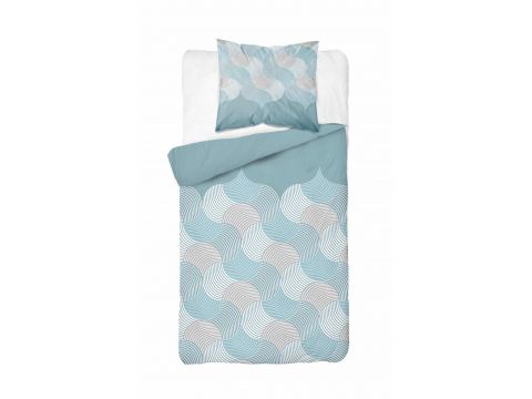 Pościel flanelowa 140x200 – geometryczny wzór w kolorze miętowym Pościel flanelowa 140x200 – geometryczny wzór w kolorze miętowym
