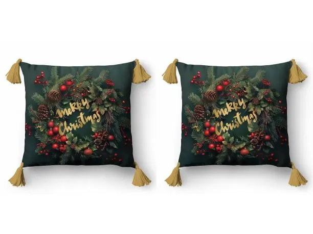 Poszewka świąteczna 45x45 cm Panama – Merry Christmas