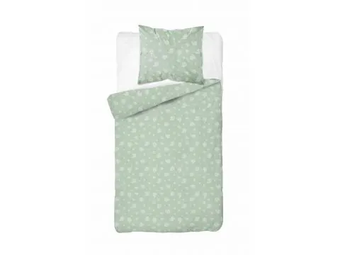 Pościel flanelowa 140x200 – w kolorze mięty ze spiralnym wzorem