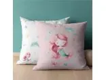 Poszewka bawełniana 40x40 syrenka na pastelowym tle dla dzieci