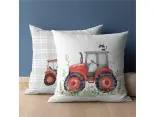 Poszewka bawełniana 40x40 wesoły traktorek dla dzieci