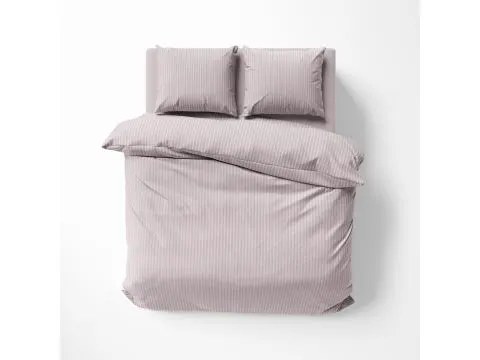 Pościel 160x200 adamaszek pure róż pudrowy pasek 1 cm rożowa Pościel 160x200 adamaszek pure róż pudrowy pasek 1 cm rożowa