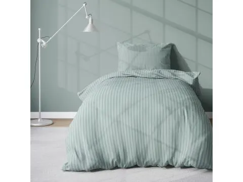 Pościel 140x200 +70x80 adamaszkowa pure miętowa pasek 1 cm adamaszek mięta Pościel 140x200 +70x80 adamaszkowa pure miętowa pasek 1 cm adamaszek mięta