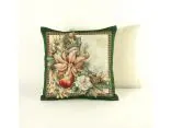 Poszewka świąteczna gobelinowa zielony stroik nr. 404 SlodkieSny 45x45 cm gobelin