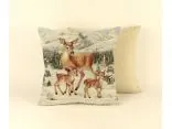 Poszewka świąteczna gobelinowa sarenki zimą nr. 427 SlodkieSny 45x45 cm gobelin