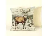 Poszewka świąteczna gobelinowa jeleń zimą nr. 428 SlodkieSny 45x45 cm gobelin