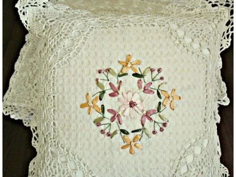 Poszewka ozdobna 40x40 Szydełko Ecru 90140