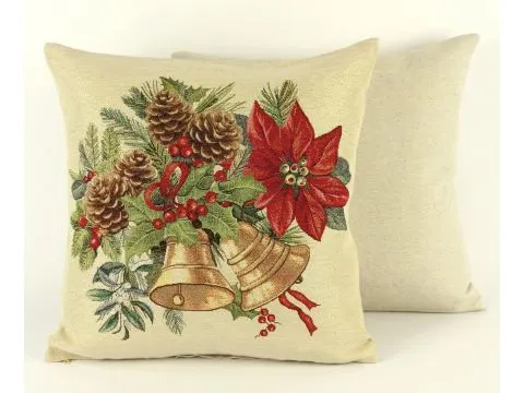 Poszewka świąteczna gobelinowa dzwoneczki nr. 405 SlodkieSny 45x45 cm gobelin Poszewka świąteczna gobelinowa dzwoneczki nr. 405 SlodkieSny 45x45 cm gobelin