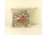 Poszewka świąteczna gobelinowa świąteczna chatka nr. 422 SlodkieSny 45x45 cm gobelin