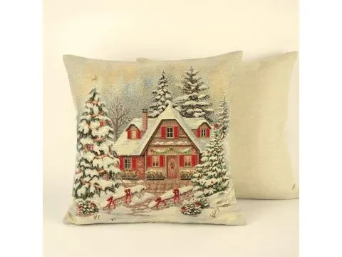 Poszewka świąteczna gobelinowa świąteczna chatka nr. 422 SlodkieSny 45x45 cm gobelin Poszewka świąteczna gobelinowa świąteczna chatka nr. 422 SlodkieSny 45x45 cm gobelin