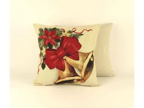 Poszewka świąteczna gobelinowa złote dzwoneczki nr. 424 SlodkieSny 45x45 cm gobelin Poszewka świąteczna gobelinowa złote dzwoneczki nr. 424 SlodkieSny 45x45 cm gobelin