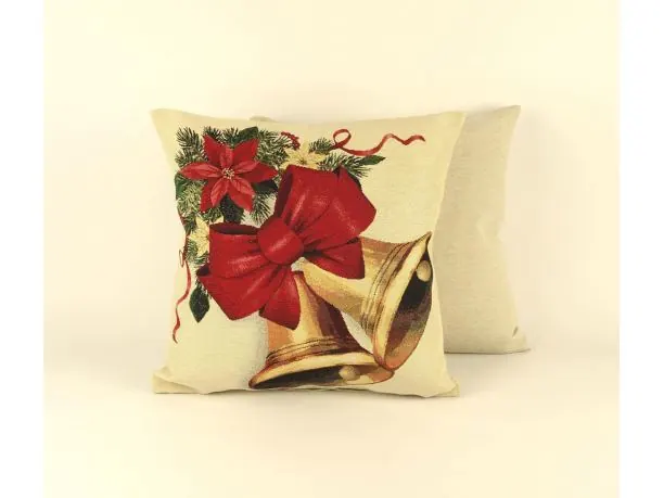 Poszewka świąteczna gobelinowa złote dzwoneczki nr. 424 SlodkieSny 45x45 cm gobelin