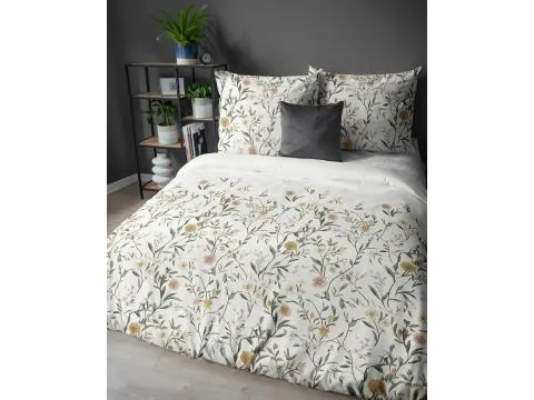 Pościel satynowa 160x200 drobne kwiatuszki na bialym tle 5538 a Pościel satynowa 160x200 drobne kwiatuszki na bialym tle 5538 a