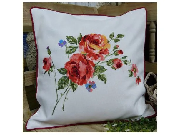 Poszewka dekoracyjna 40x40 Róża Wypustki 15708