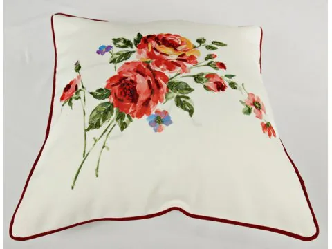 Poszewka dekoracyjna 40x40 Róża Wypustki 15708