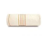 Ręcznik 30x50 bawełniany do rąk Tiwano ecru ze złotą bordiurą jasny krem